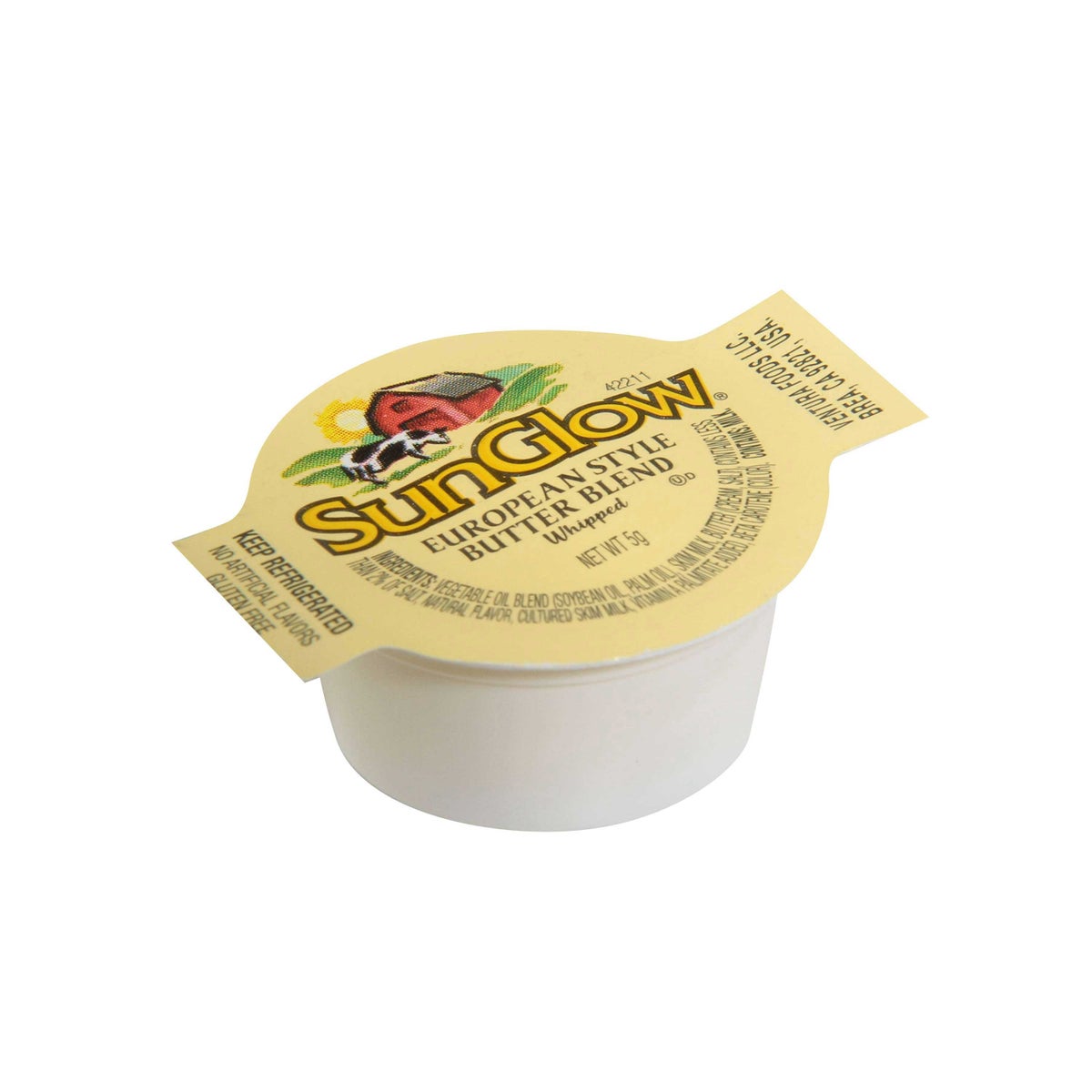 Ventura Foods SunGlow European Style Whipped Butter Blend, 5 Gram -- 7 –  Food Service Rewards