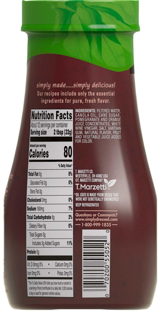 Simply 2025 pomegranate dressing