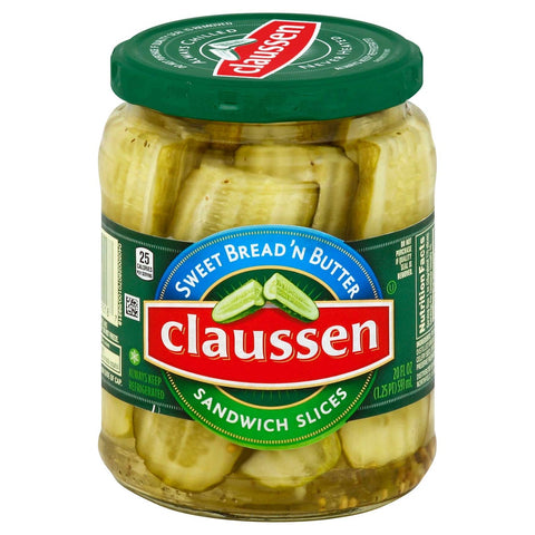 Claussen Sweet Bread and Butter Sandwich Slices Pickle, 20 Ounce -- 12 per case.