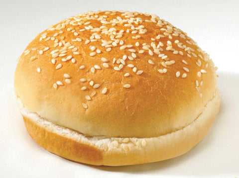 Flowers Foods European Bakers Sliced Sesame Hamburger Bun, 4 inch - 12 per pack -- 8 packs per case.