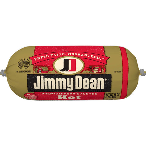 Jimmy Dean Hot Sausage Roll, 16 Ounce -- 12 per case.