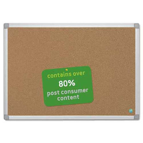 MasterVision Earth Cork Board, 24 x 36, Aluminum Frame