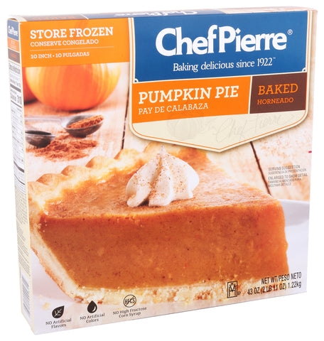 Chef Pierre PIE PUMPKIN OPEN FACE PRE-BAKED 10