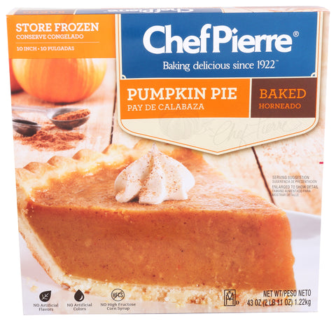 Chef Pierre PIE PUMPKIN OPEN FACE PRE-BAKED 10