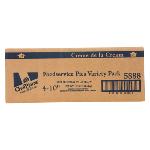 Pie Variety Pack Creme De La Cream W/domes 10