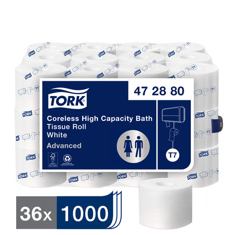 Tork® TISSUE TOILET CORELESS WHITE 2-PLY