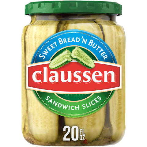 Claussen Sweet Bread and Butter Sandwich Slices Pickle, 20 Ounce -- 12 per case.