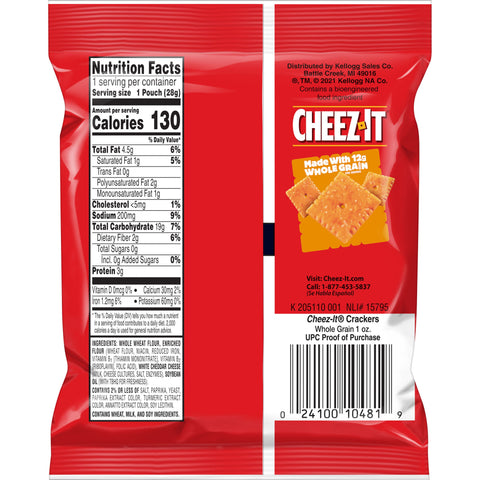 Cracker Whole Grain Red Fat Cheez-it