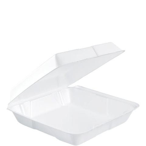 Container Foam White Large Single Compartment 9x9x3