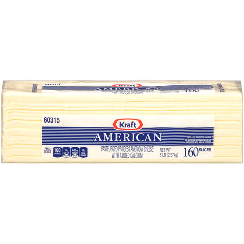 Cheese American White Sliced 160 Ct