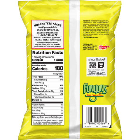 Funyuns Regular Snack, 1.25 Ounce -- 64 per case.