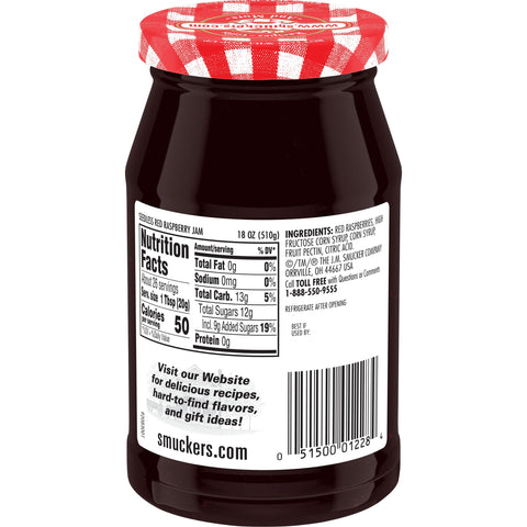 Smucker's® JAM RASPBERRY RED SEEDLESS