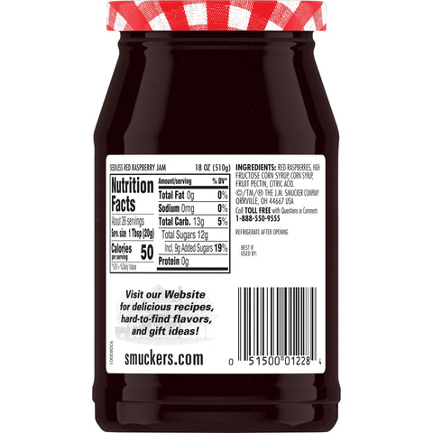 Smucker's® JAM RASPBERRY RED SEEDLESS