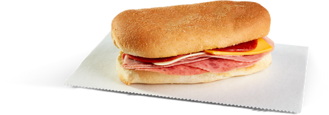 Sandwich Ham Salami Pepperoni W/ Cheese American & Swiss Bun Corn Dusted