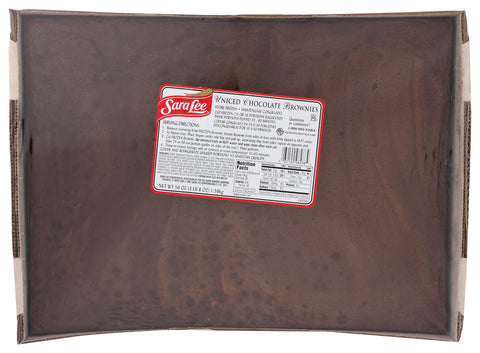 Sara Lee Uniced Chocolate Brownie without Nuts, 12 x 16 inch -- 4 per case.